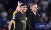 المدرب لويس إنريكي يتحدث عن أشرف حكيمي لاعب باريس سان جيرمان في مؤتمر صحفي.