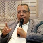 صورة لعبد الرحيم منار السليمي يتحدث في ندوة حول الصحراء المغربية