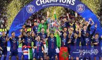 احتفالات باريس سان جيرمان بلقب دوري أبطال أوروبا وتهاني ريال مدريد وبرشلونة للفريق الباريسي.
