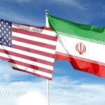 صورة للعلمين الإيراني والأمريكي، وسفينة راسية في مضيق هرمز، وجنود إسرائيليون على الحدود اللبنانية.