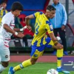 لاعبو نهضة الزمامرة يحتفلون بهدف التأهل في مباراة كأس العرش ضد وداد السرغيني.