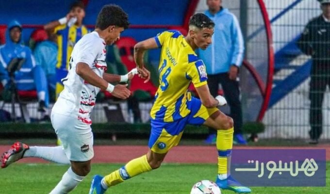 لاعبو نهضة الزمامرة يحتفلون بهدف التأهل في مباراة كأس العرش ضد وداد السرغيني.
