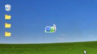 Screenshot of the 'Don't Touch the Snail' game interface, showing a snail chasing a mouse cursor on a desktop.