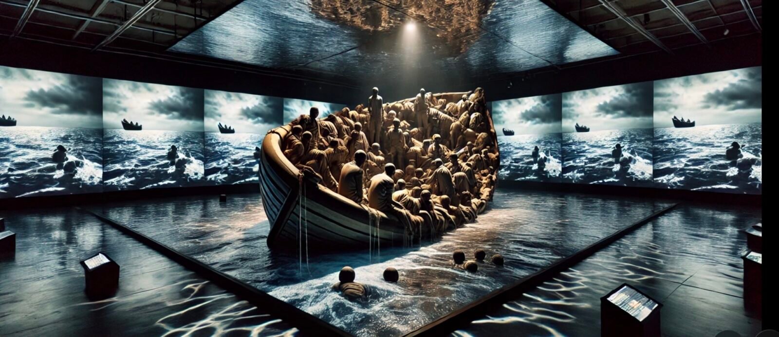Beyond Spectacle: Why Empathy Will Define the Future of Immersive AI Experiences 3 A conceptual image representing the integration of human empathy with artificial intelligence and immersive technology, possibly showing abstract data flows or human-like forms within a digital environment.