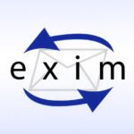 Illustration of a locked email server or a digital security shield protecting an email icon, symbolizing the Exim vulnerability fix.