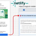 Illustration of a phishing email targeting Facebook users, with a Google AppSheet logo subtly in the background.