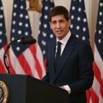 Kevin Warsh, then U.S. President Donald Trump's nominee for Chair of the Federal Reserve, delivers an opening statement during his Senate confirmation hearing.