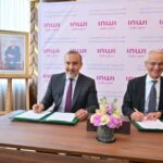 Représentation visuelle du partenariat entre ONEE et inwi, symbolisant le déploiement de la fibre optique et la transformation numérique du Maroc.
