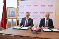Représentation visuelle du partenariat entre ONEE et inwi, symbolisant le déploiement de la fibre optique et la transformation numérique du Maroc.