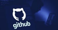Illustration of a giant shark (Megalodon) attacking a GitHub Octocat logo, symbolizing a massive cyber attack on the platform.
