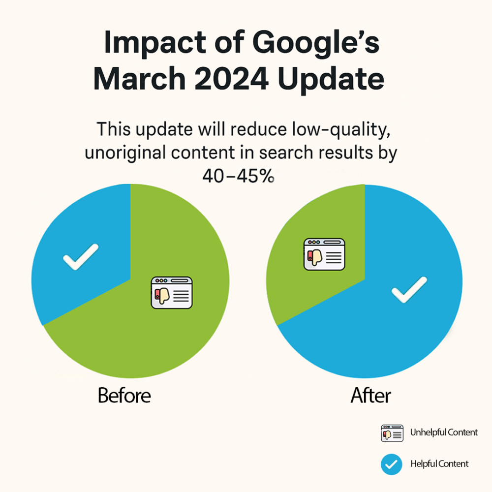 google ai search update impact