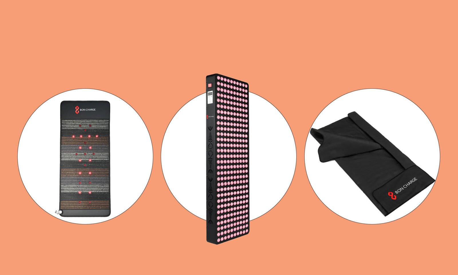 Unlock Peak Recovery: Boost Your HRV with These Essential Longevity Tools (Now 25% Off!) 3 Assortment of BON CHARGE recovery tools including an infrared sauna blanket, PEMF mat, and PEMF sauna dome, symbolizing enhanced wellness and longevity.