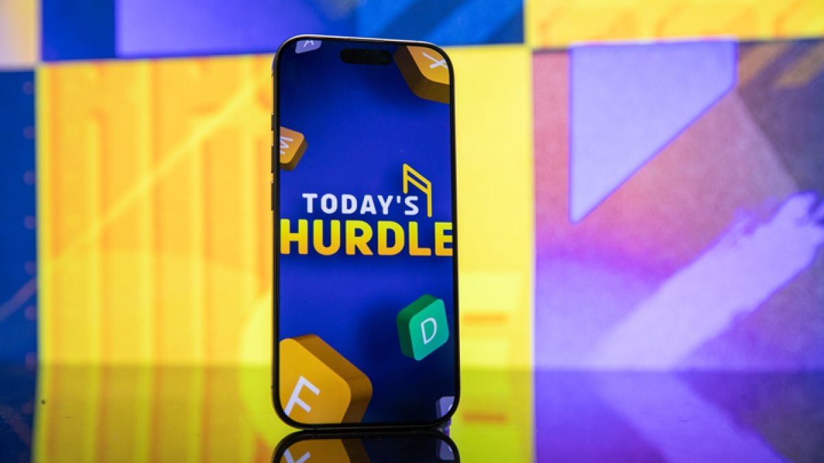A screenshot of the Hurdle word game interface showing letters and guesses.