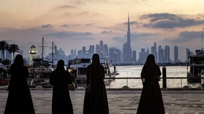 Dubai skyline featuring the Burj Khalifa, a symbol of the UAE's economic strength amidst escalating regional geopolitical tensions.
