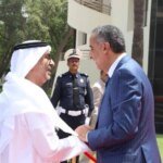 Abdellatif Hammouchi, directeur général de la DGSN et de la DGST, lors d'un déplacement international, symbolisant la diplomatie sécuritaire marocaine.