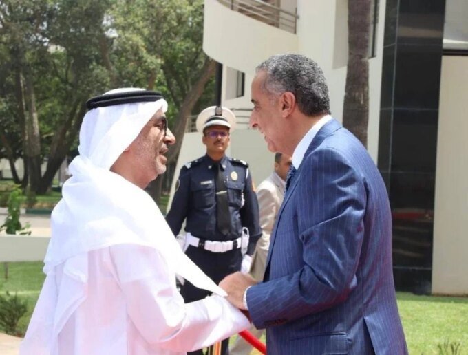 Abdellatif Hammouchi, directeur général de la DGSN et de la DGST, lors d'un déplacement international, symbolisant la diplomatie sécuritaire marocaine.