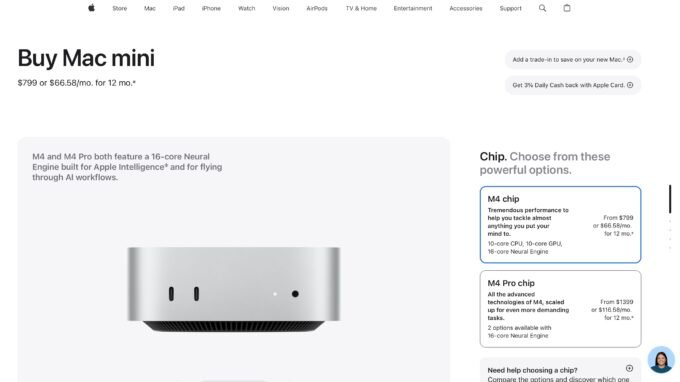 mac mini price increase
