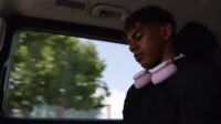 Spanish soccer player Lamine Yamal showcasing new bubblegum pink Beats headphones on Instagram