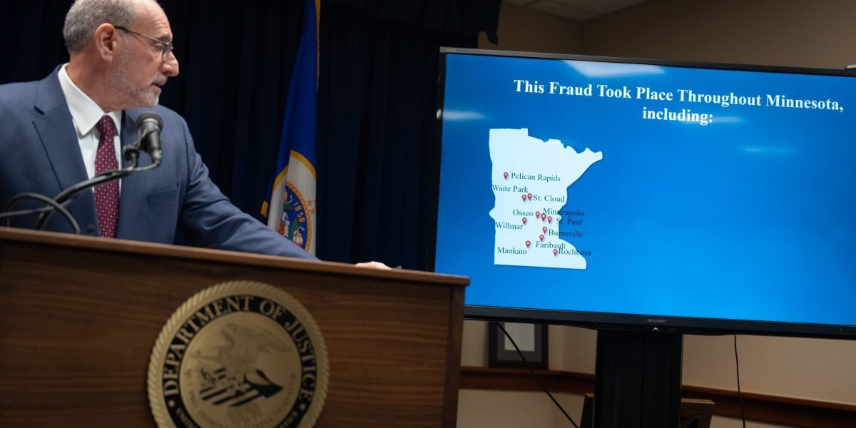U.S. Attorney Andrew Luger announces a fraud case involving the Feeding Our Future nonprofit