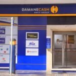 Logo stylisé de Damane Payment, représentant la digitalisation et la rapidité des transactions financières au Maroc.