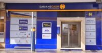 Logo stylisé de Damane Payment, représentant la digitalisation et la rapidité des transactions financières au Maroc.