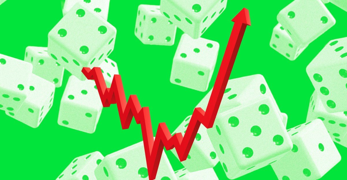 Illustration of a Google logo or search bar with elements representing financial markets or blockchain, symbolizing the alleged insider trading on Polymarket.