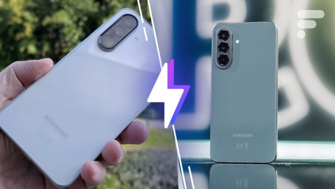 Comparatif visuel des smartphones Samsung Galaxy A37 et Galaxy A36, mettant en évidence leurs designs similaires et leurs écrans AMOLED.