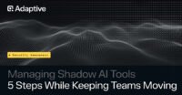 Digital security managing various AI application icons.