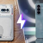 Deux smartphones Samsung de la série Galaxy A, dont le Galaxy A37, illustrant le design typique de la marque.