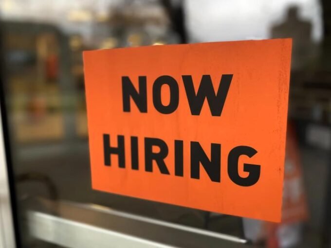 Chart showing U.S. jobs data for April, indicating strong growth