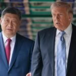 Former President Donald Trump and Chinese President Xi Jinping during a summit discussing US-China-Taiwan relations.