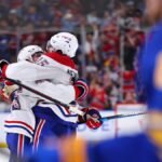 USA and Germany ice hockey players in action during a World Championships match