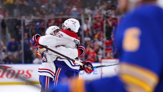 USA and Germany ice hockey players in action during a World Championships match