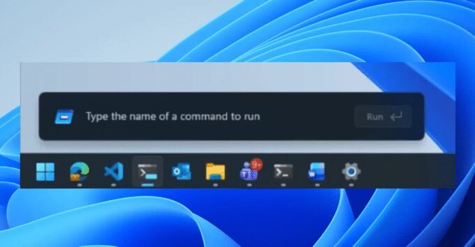 Microsoft's redesigned Windows 11 Run menu with dark mode