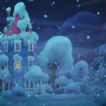 Screenshot from Moomintroll: Winter's Warmth or Froggy Hates Snow, showcasing snowy game environment
