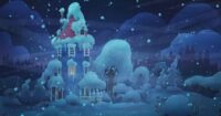 Screenshot from Moomintroll: Winter's Warmth or Froggy Hates Snow, showcasing snowy game environment