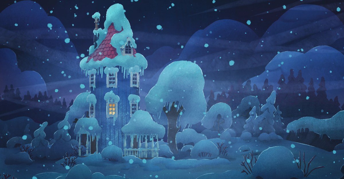Screenshot from Moomintroll: Winter's Warmth or Froggy Hates Snow, showcasing snowy game environment