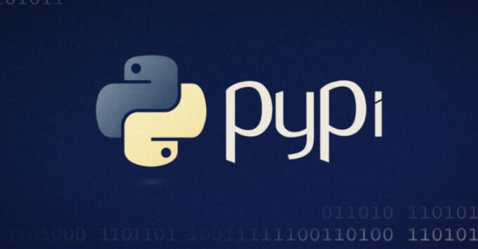 Illustration of malicious Python packages infiltrating a software supply chain, with icons for Windows, Linux, and a chat application.