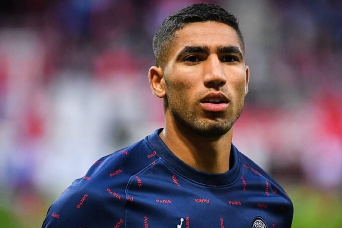 Le défenseur marocain du Paris Saint-Germain Achraf Hakimi.