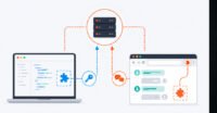 Illustration depicting a digital lock being picked, with AI symbols and code snippets in the background, representing compromised AI security.