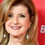 Arianna Huffington speaking, emphasizing a point about digital boundaries and well-being.