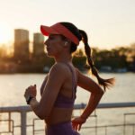 A runner's legs in motion, emphasizing the importance of proper nutrition for athletic performance and injury prevention.