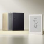 Boox Go 6 e-reader with InkSense Plus stylus, demonstrating note-taking on its E Ink display.