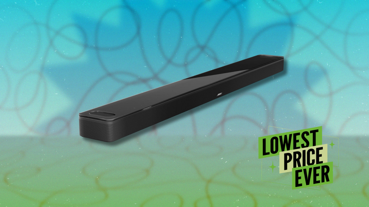 Bose Smart Ultra Soundbar in a modern living room setup, showcasing its sleek design.