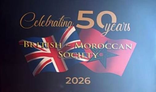 Célébration des 50 ans de la British Moroccan Society à Marrakech, avec l'ambassadeur du Royaume-Uni et des personnalités.