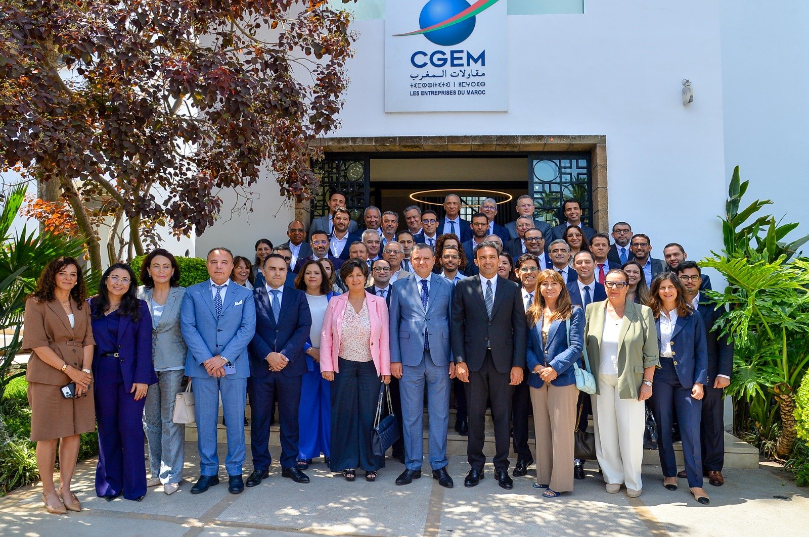 Mehdi Tazi, nouveau président de la CGEM, lors d'une réunion