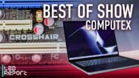 A vibrant exhibition hall at Computex 2026 showcasing new laptops, desktops, and gaming hardware.