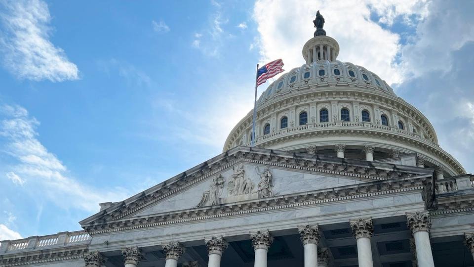 The U.S. Capitol building, symbolizing legislative action on cryptocurrency regulation.