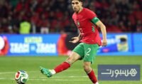 أشرف حكيمي، قائد المنتخب المغربي، يتحدث لوسائل الإعلام بعد مباراة البرازيل في كأس العالم 2026.