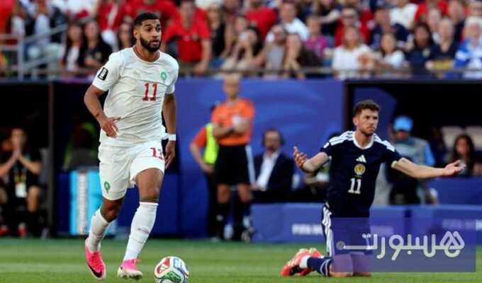 إسماعيل الصيباري يتألق: نجم صاعد في مونديال 2026 يقود المغرب لانتصارات حاسمة 1 صورة للاعب إسماعيل الصيباري يحتفل بهدف في كأس العالم 2026